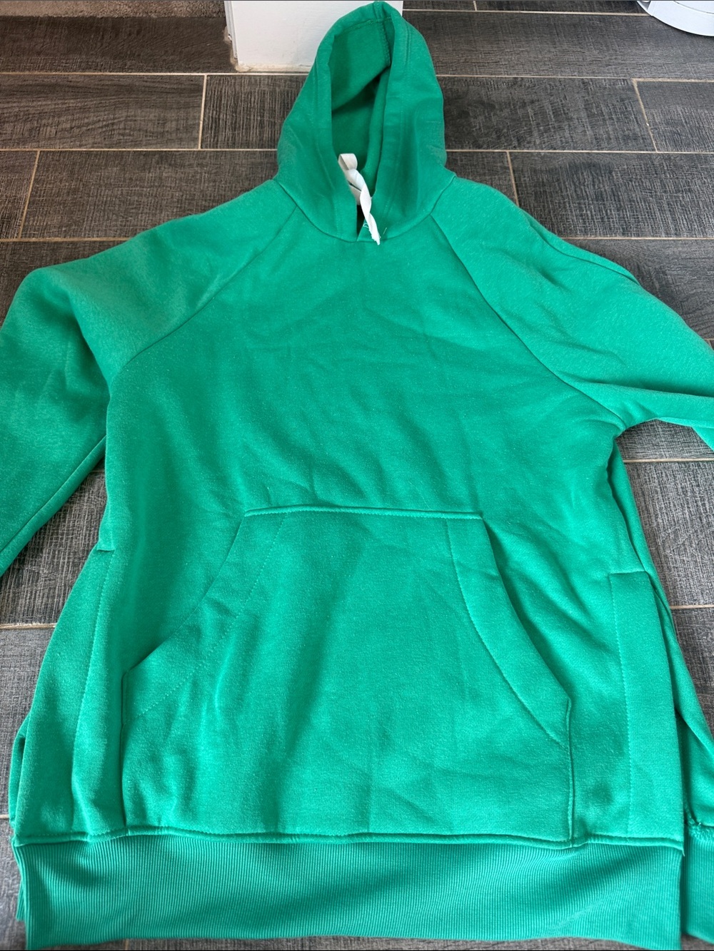 Bright Green Hooded Pullover Sweatshirt